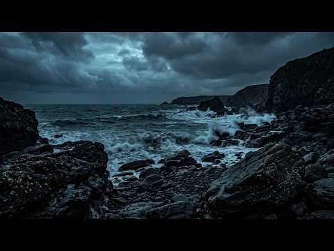 🌊 Night Ocean Storm & Waves Sounds for Deep Sleep, Relaxation & Stress Relief 🌙