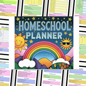Homeschool Planner | Printable & Digital Lesson Organizer - Etsy UK