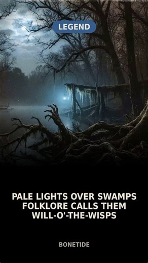 Pale lights over swamps: the will-o'-the-wisp 🕯️ #Folklore #Shorts