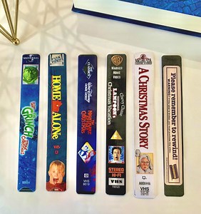 Retro VHS Christmas Movie Bookmark Set: Holiday Nostalgia - Etsy
