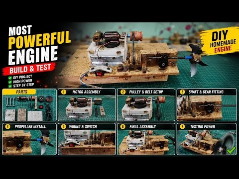 DIY Mini Engine Project | Full Assembly & Test