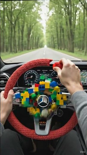 POV: Mercedes steering wheel... built from TOY BRICKS