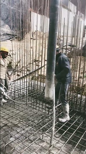 Concrete Compaction By Vibrator #vibration #compaction #concrete #cement