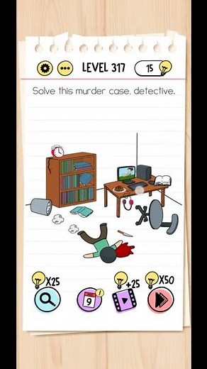 Brain Test Level 317 Walkthrough Solution
