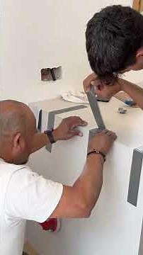 Installation of a giant ceramic kitchen worktop. pt4