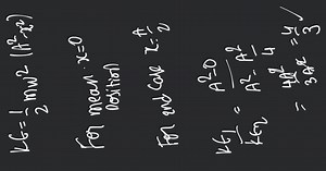 The ratio of K.E. of the particle at mean position to the \math... | Filo