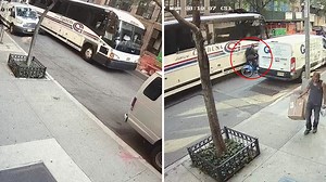 Tragic moment a Coach bus fatally crushes Citi Bike cyclist