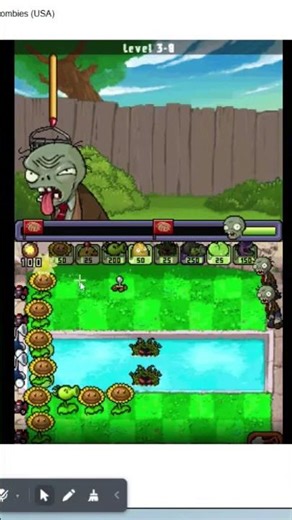 Level 3-8 in PvZ Nintendo DS version #pvz #pvzgameplay #plantsvszombies #shorts #youtubeshorts 🏞