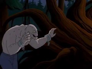 Batman pursues Killer Croc (Batman: The Animated Series)