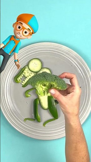 Warzywny Dinozaur 2.0 – Kreatywna Zabawa z Blippim! 🦕🥦 #Blippi #Warzywa #DinoArt