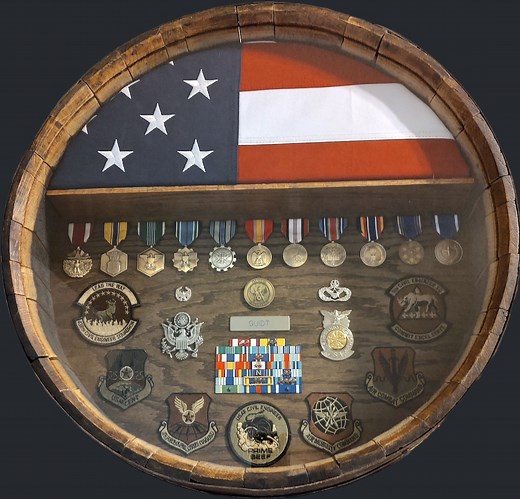WHISKEY Barrel Retirement Gift Shadow Box for Military Army Air Force Navy Coast Guard Marines Space Force Law Enforcement First Responder - Etsy
