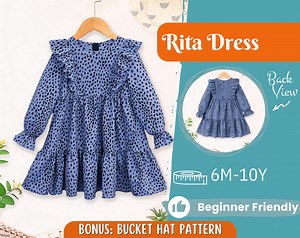 Dress Sewing Pattern for Kids, Dress Pattern, Kids Pattern, Easy PDF Pattern, Beginner Pattern, Sewing Pattern Toddlers, Baby Sewing Pattern - Etsy