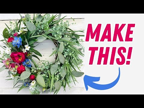 How to make a HIGH END spring cottage style wreath! Easy step by step wreath tutorial