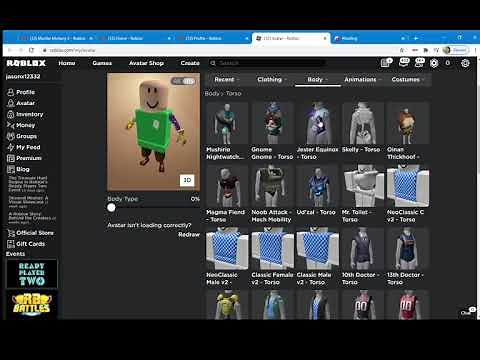 MAKING A SMALL AVATAR IN ROBLOX