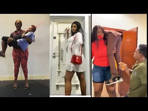 Yvonne Rofem - Tallest Nigerian girl ( 6 ft 7 in 200cm) | Tall Woman Lift and Carry