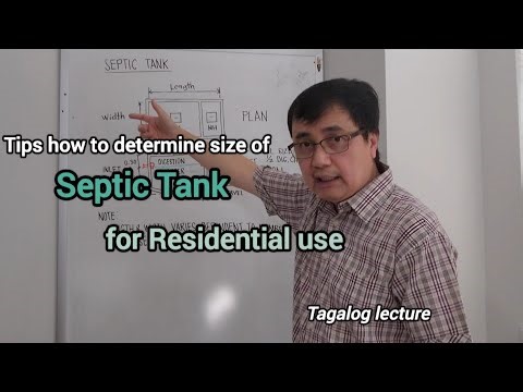 Tips on how to determine size of Septic tank for Residential use