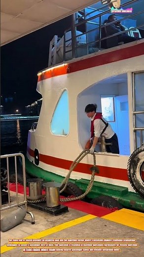 The Art of Mooring Ferries with Nylon Ropes and Bollards