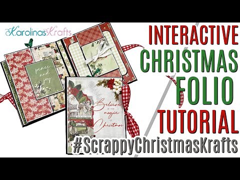 Interactive Folio Tutorial for 6x8 paper pads, @letsgetscrappy2654 Collab #ScrappyChristmasKrafts