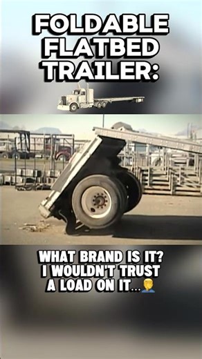 Foldable Flatbed Trailer #trucking #truckdriver #opendeck