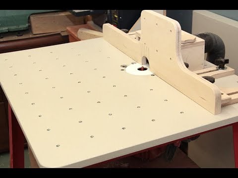 Table à toupie avec guide ajustable