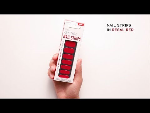How To Apply ARDELL Nail Addict's Nail Strips: Regal Red