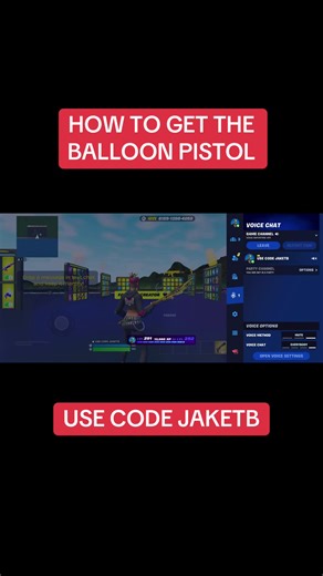 HOW TO GET THE BALLOON PISTOL IN 1v1 WITH EVERY GUN #fortnite #1v1witheverygun #xyzbca #usecodejaketb #epicpartner @FlingingNinja