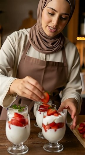 Prepare a strawberry and Chantilly cream dessert 😋 Easy and quick in 5 minutes without an oven an...