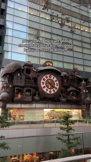 📍NTV Big Clock designed by Hayao Miyazaki, Minato City, Tokyo 🕰️ #ghibli #studioghibli #tokyo