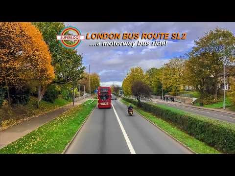 London SUPERLOOP EXPRESS Bus SL2 - Ilford Sainsbury's To Walthamstow Central