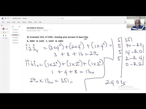 How to Solve Number Base Mathematics Question 2