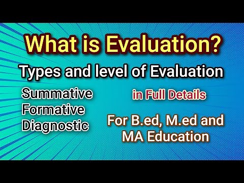 Types of Evaluation Formative Evaluation, Summative Evaluation and Diagnostic #Evaluation