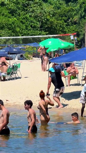 BRAZILIAN BEACH, Coast of Sao Paulo, Brazil 🏝️ #shorts