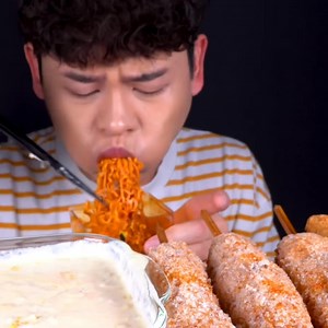 22K views · 512 reactions | ASMR Corn Cheese Fondue, Sugar Corn Dog, Sausage Skewer, Golden Cheese Ball, Shrimp Stick & Menbosha Mukbang | REAL SOUND #ASMR #CornCheese #CornDog #CheeseBall #ShrimpStick #Menbosha #Mukbang #KoreanFood #EatingSounds #Foodie #SnackPlatter #ComfortFood #RealSound #DeliciousEats #StreetFood #EatingShow | Riya Kapoor | Facebook