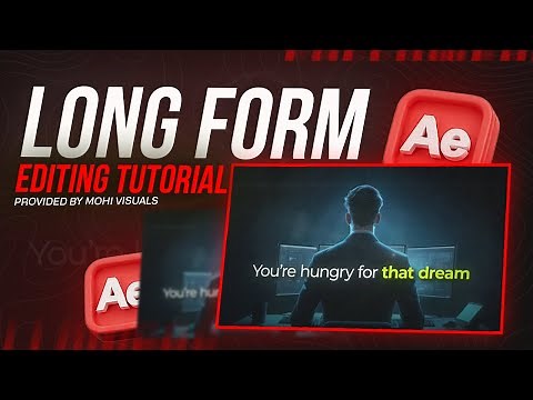 How to edit Youtube Long Form Video in After effects | InDepth editing tutorial