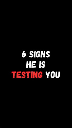 153K views · 521 reactions | 6 Signs He Is T*sting Yo ❤ #datingtips #dating #tips #advice #tipsforyou #tipsforlife #datingtipsformen #datingtips #lovetips #loveadvice #lovetip #coupletips #couple #couplegoals #lovegoals #relationship #relationshiptips #relationshipadvice | Beyoutiful | Facebook