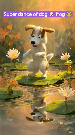 “Dog and Frog Dancing Together 😍 Cutest Friendship Ever!”#dogandfrog #cutedance