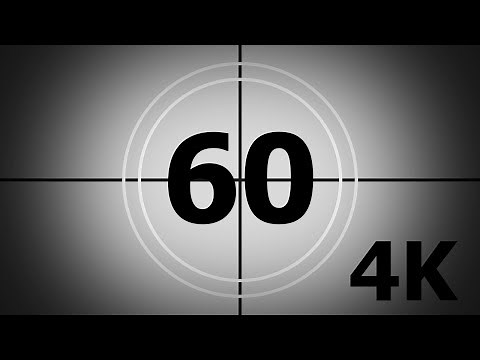 Old Black & White Movie 60 second Countdown Timer 1 Minute