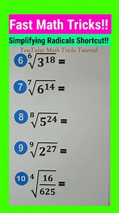 34K views · 1.6K reactions | So Easy! Simplifying Radicals Shortcut...