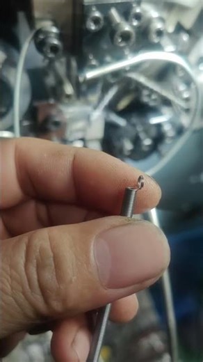 Coiler making tension springs. #SpringCoiler #SpringMachine #SpringCoilingMachine #RingMakingMachine