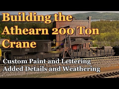 Athearn 200 Ton Crane Build for my Maintenance of Way train on my HO Scale model train layout.