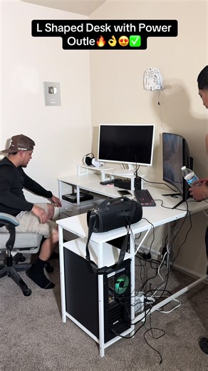 L Shaped Desk with Power Outlet: Perfect for Your Workspace