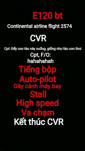 Continental airline flight 2574 CVR