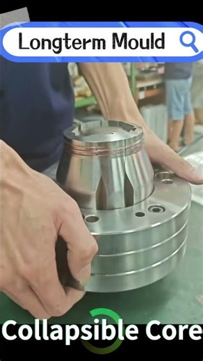 The collapsible core allows 80% full-thread or undercut molding for high-precision closed parts.