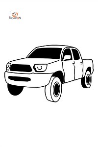 Toyota Tacoma Pickup Truck coloring page - Print, and Color Online!