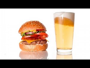 Deconstructed Burger Drop in Slow Motion