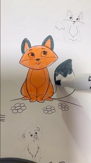 Drawing a Beautiful Fox 🦊✨ #FoxDrawing, #FoxArt, #CuteFox,