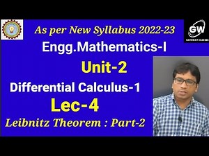 Lec-4 I Unit-2 I Leibnitz Theorem | AKTU Engg.Maths-1 I by Gulshan Sir