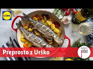 Preprosto z Urško: S krompirjem pečen brancin