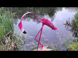 How to make a Beautiful Flamingo out of pvc and soda bottle.