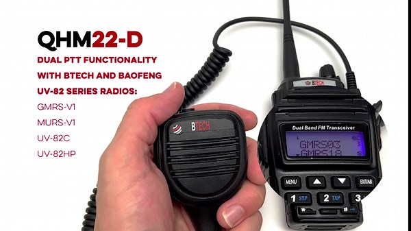 BTECH QHM22 Weatherproof Heavy Duty IP54 Speaker Mic, Premium Commercial Grade Shoulder Mic for BAOFENG (UV-5R BF-F8HP), pxton, Retevis, Kenwood K1 Radios